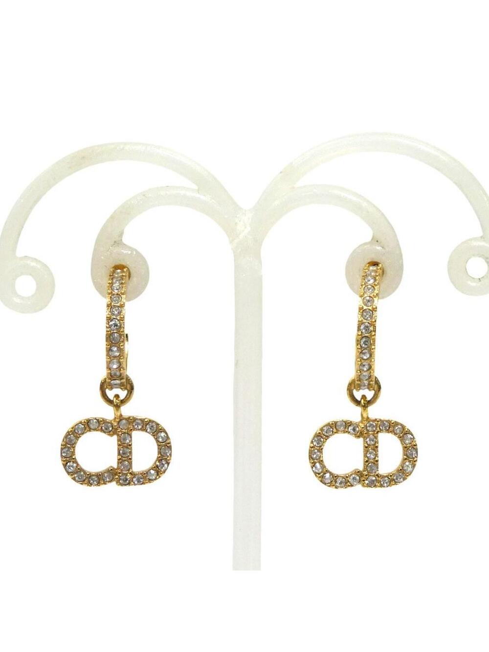 Auth Christian Dior Pierce Earrings #376979C35B